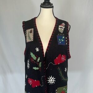 Basic Editions Vintage Ugly Christmas Vest